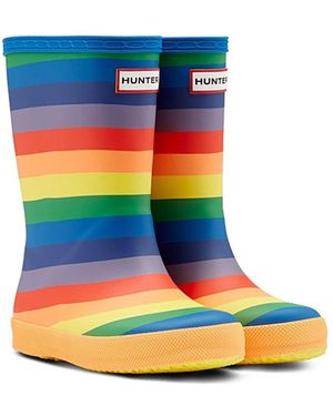 HUNTER First Print Rubber Wellington Boots - Blue