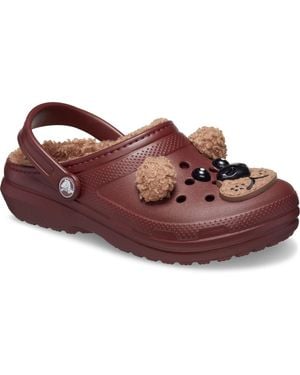 Crocs™ Classic Lined Fun Lab Synthetic Bear Clogs - Brown