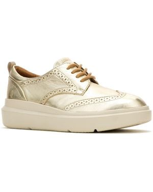 Hush Puppies Joy Leather Champagne Brogues Shoes - White
