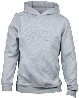 Hard Yakka Embossed Pullover Cotton Hooded Sweatshirt - Grey