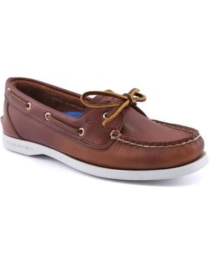 Sperry Top-Sider Authentic 1 Eye Leather Boat Shoes - Brown