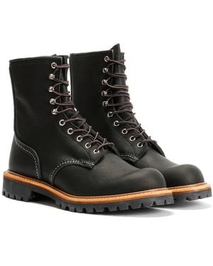 Red Wing Wing 4501 8-Inch Logger Oil Leather Boots - Black