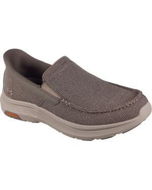 Skechers Pollard Wilfred Textile Taupe Loafers - Grey