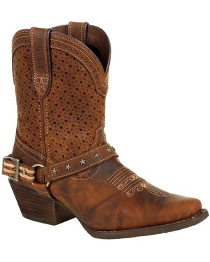 Durango Crush Leather Bomber Boots - Brown