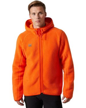 Helly Hansen Heritage Pile Hoodie Fleece Jacket - Orange