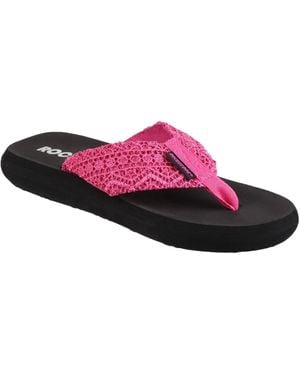 Rocket Dog Spotlight Lima Fabric Flip Flops - Pink
