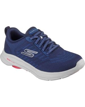 Skechers Go Walk 8 Day Textile Standard Trainers - Blue