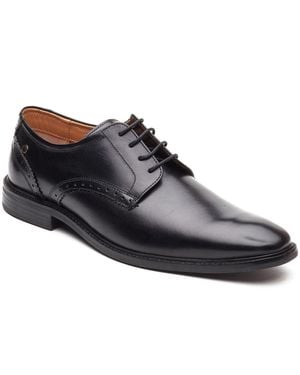 Base London Eton Lace Up Leather Lace-Up Shoes - Black