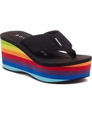 Rocket Dog Crush Cotton Wedges - Blue