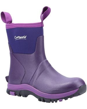 Cotswold Blaze Tpr+Neoprene Wellington Boots - Purple