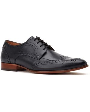 Base London Barbera Excel Leather Brogues Shoes - Black