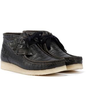 Clarks Wallabee Boot Harajuku Leather Boots - Black