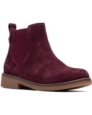 Hush Puppies Maddy Suede Boots - Purple