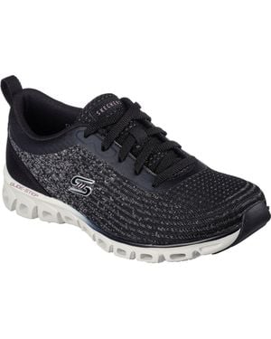 Skechers Glide-Step Head Start 104325-Bkw Lace Up Shoes - Black