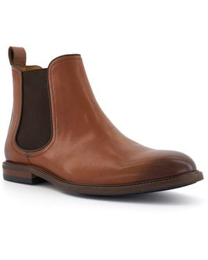 Dune Characteristic Leather Boots - Brown