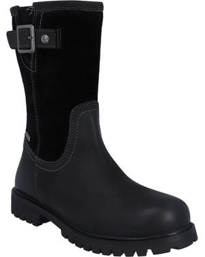 HUNTER Canna Ankle Boot Leather Boots - Black