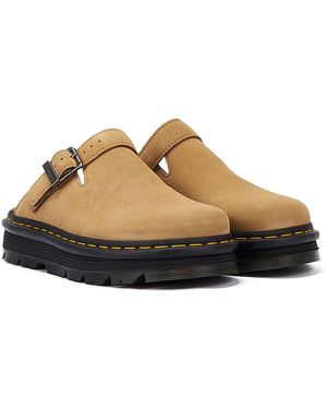 Dr. Martens Zebzag Mule Eh Suede Savannah Tan Clogs - Brown