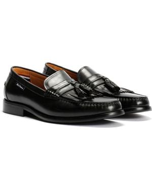 Ben Sherman Buster Leather Men's Black Loafers - Uk 11