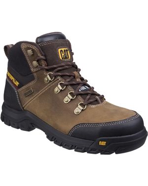 CAT Safety Caterpillar Framework Leather Seal Safety Boots - Brown