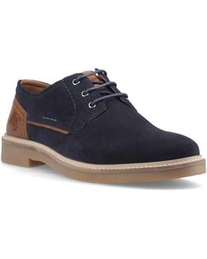 Hush Puppies Guy Leather Lace-Up Shoes - Blue