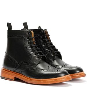 Chapman & Moore Walter Brogue Leather Boots - Black