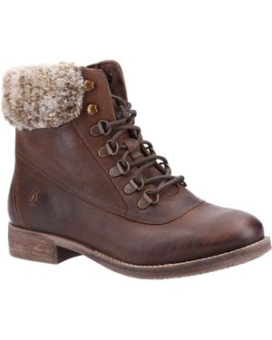 Hush Puppies Effie Faux Fur Boots - Brown