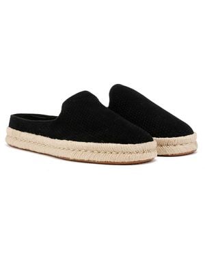 TOMS Santiago Zuecos De Hombre De Ante - Negro
