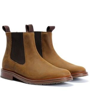 Chapman & Moore Country Chelsea Leather Choco Boots - Brown