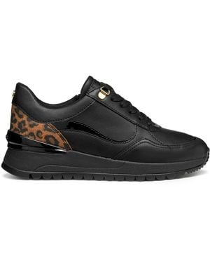 Geox D Desya A Leather Trainers - Black