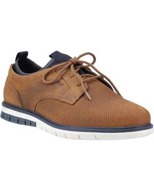 Pod Murphy Leather Tan Lace-Up Shoes - Brown