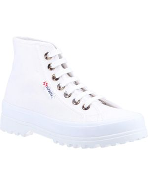 Superga 2341 Alpina Resin Eyelets 100% Cotton Boots - White