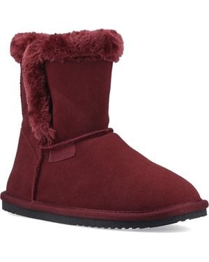 Hush Puppies Ashleigh Suede Bordeaux Slippers - Red