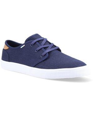 TOMS Carlo Zapatillas De Lona De Herencia En Para Hombre - Azul