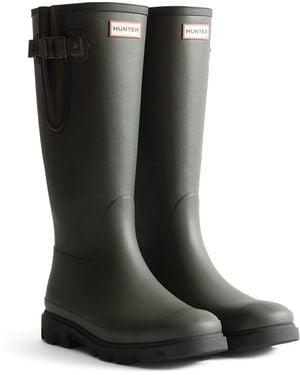HUNTER Downpour Adjustable Boot Rubber Wellington Boots - Black
