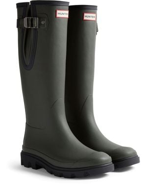 HUNTER Downpour Adjustable Boot Rubber Wellington Boots - Black