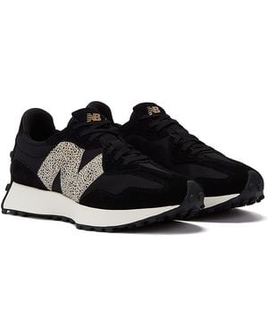 New Balance 327 Animal Print Turnschuhe - Schwarz