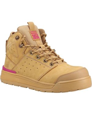 Hard Yakka 3056 Lace Leather Wheat Safety Boots - Natural