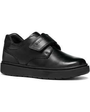 Geox J Riddock Leather Boy's Shoes - Black