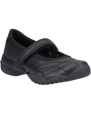 Skechers Velocity Pouty Leather Girls's Shoes - Black