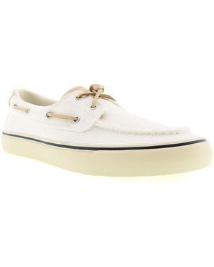 Sperry Top-Sider Helm 2-Eye Textile Boat Shoes - White