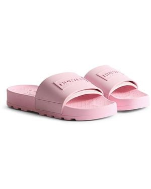 HUNTER Core Embossedr Polyurethane Parfait Slides Pu - Pink