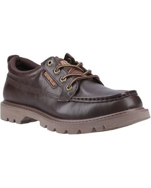 Caterpillar Colorado Moc Toe Low Chaussures En Cuir - Marron