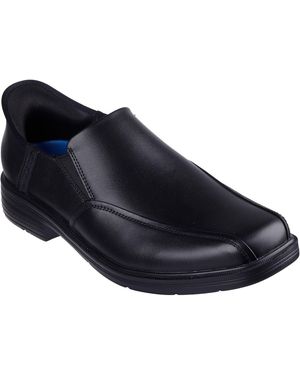 Skechers Caswell Frantone Leather Slip-On Shoes - Blue