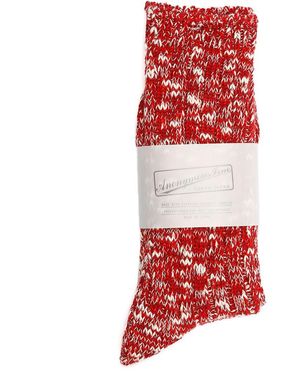 Anonymous Ism Classic Slub Crew Socks - Red