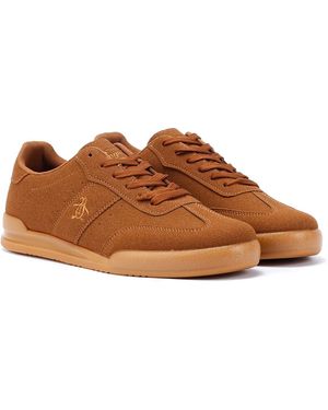 Original Penguin Giovanni Tan Gum Trainers - Brown