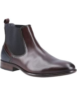 Pod Frank Leder/Textil-stiefel - Braun