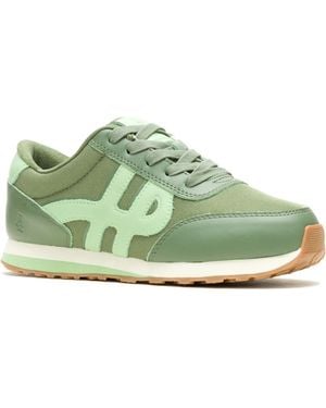 Hush Puppies Seventy8 Leather Trainers - Green