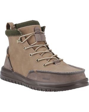 HEYDUDE Bradley Tumbled Classic Polyurethan Nuss Knöchelstiefel - Braun