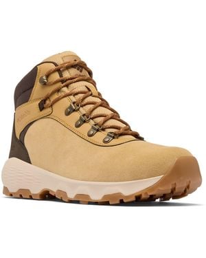 Columbia Newton Wander Suede Curry/Cordovan Hiking Boots - Natural