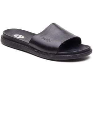 Base London Albany Leather Slides - Grey